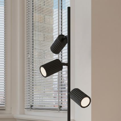 Lampada da terra KARBON 3x GU10/10W/230V nera