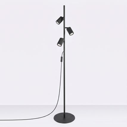 Lampada da terra KARBON 3x GU10/10W/230V nera