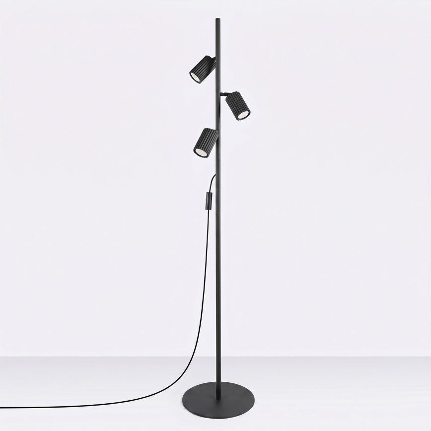 Lampada da terra KARBON 3x GU10/10W/230V nera