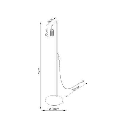 Lampada da terra KARBON 1xGU10/10W/230V crema