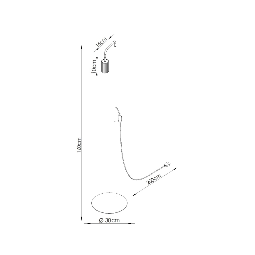 Lampada da terra KARBON 1xGU10/10W/230V crema