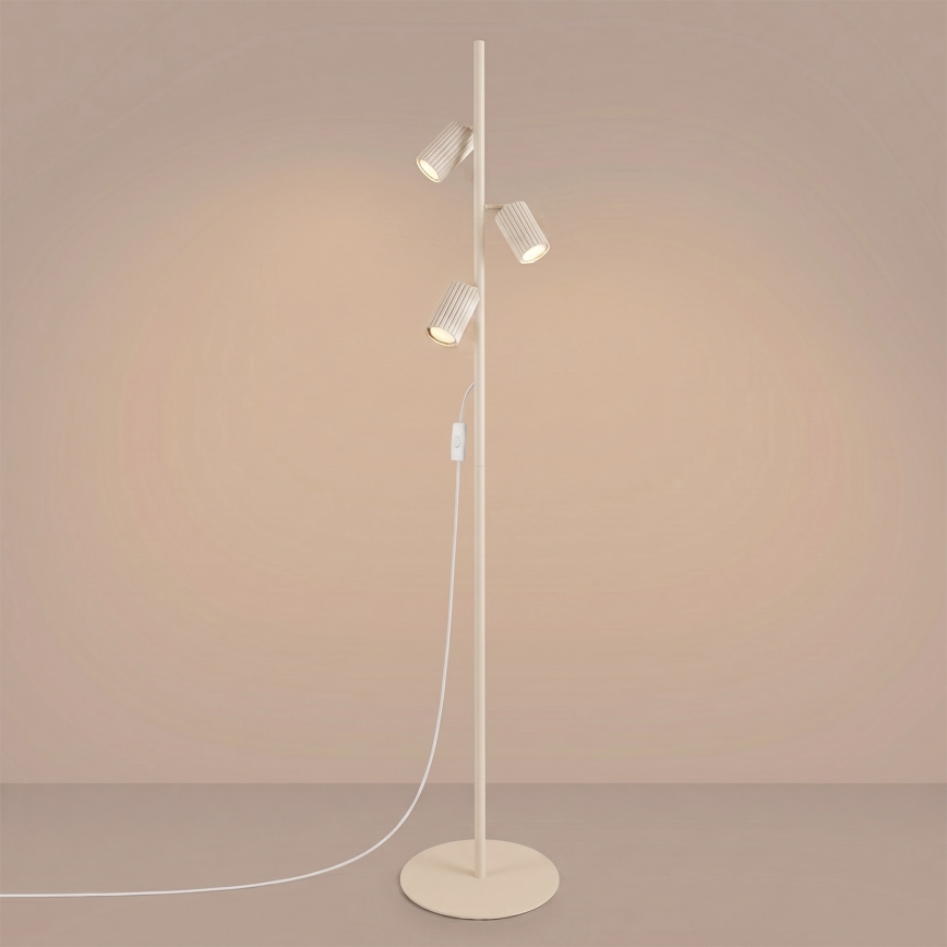 Lampada da terra KARBON 3xGU10/10W/230V crema