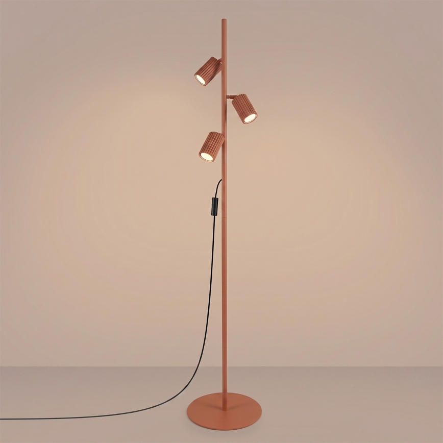 Lampada da terra KARBON 3xGU10/10W/230V arancione