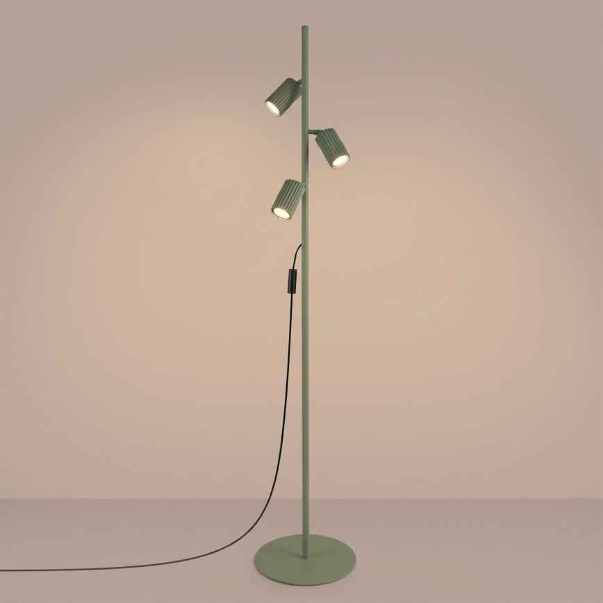Lampada a piantana KARBON 3xGU10/10W/230V verde
