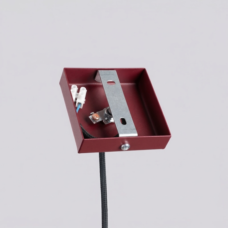 Lampada a sospensione su cavo PASTELO 1xG9/8W/230V rossa