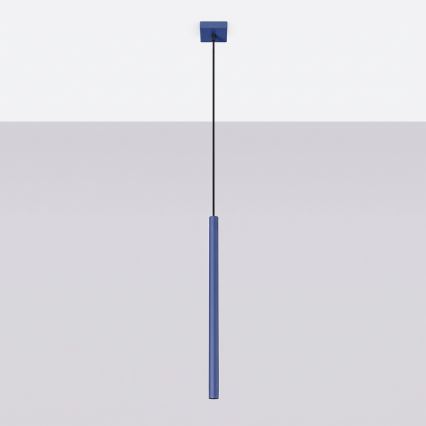 Lampadario a sospensione su cavo PASTELO 1xG9/8W/230V blu