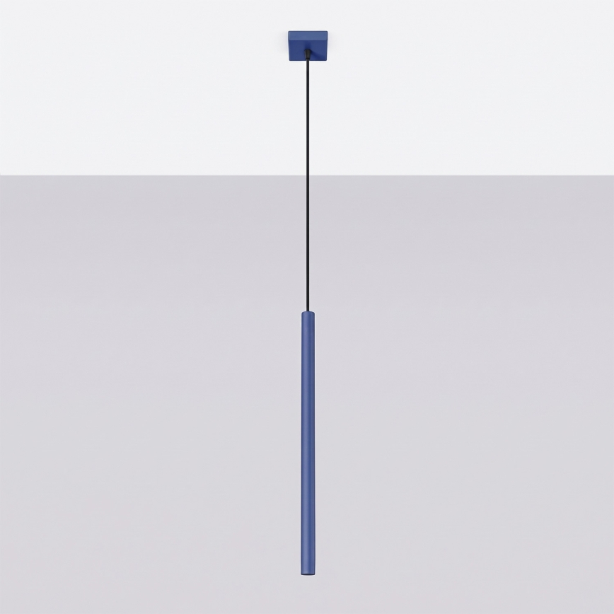 Lampadario a sospensione su cavo PASTELO 1xG9/8W/230V blu