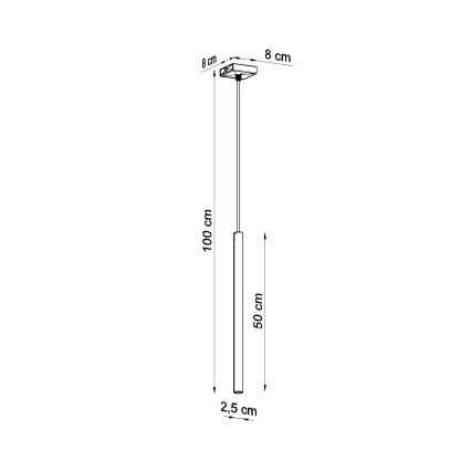 Lampadario a sospensione su cavo PASTELO 1xG9/8W/230V blu