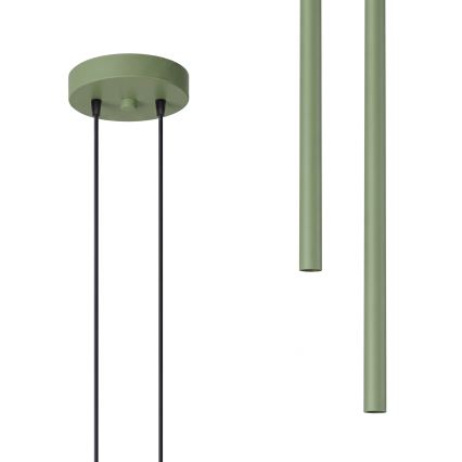 Lampadario a cavo PASTELO 2xG9/8W/230V verde