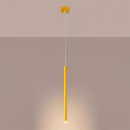 Lampadario sospeso su cavo PASTELO 1xG9/8W/230V giallo