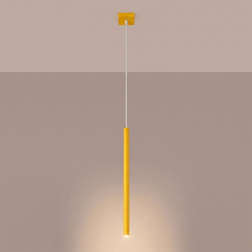 Lampadario sospeso su cavo PASTELO 1xG9/8W/230V giallo