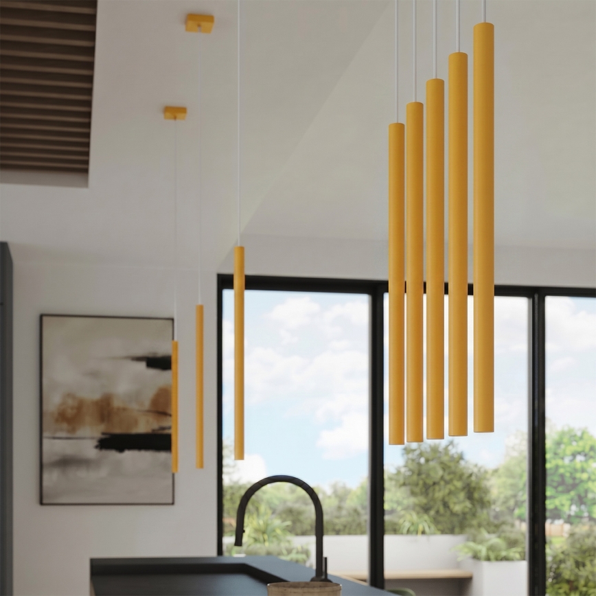 Lampadario sospeso su cavo PASTELO 1xG9/8W/230V giallo
