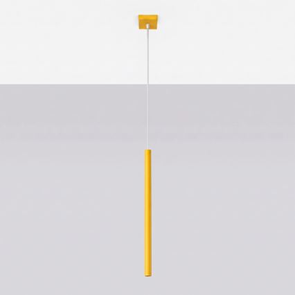 Lampadario sospeso su cavo PASTELO 1xG9/8W/230V giallo