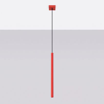 Lampada a sospensione con cavo PASTELO 1xG9/8W/230V rossa