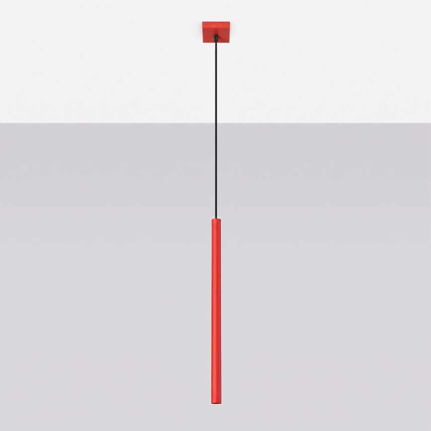 Lampada a sospensione con cavo PASTELO 1xG9/8W/230V rossa