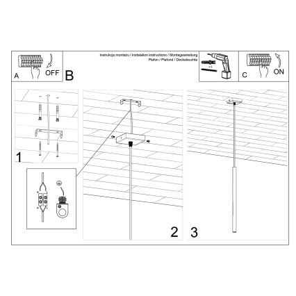 Lampada a sospensione con cavo PASTELO 1xG9/8W/230V rossa