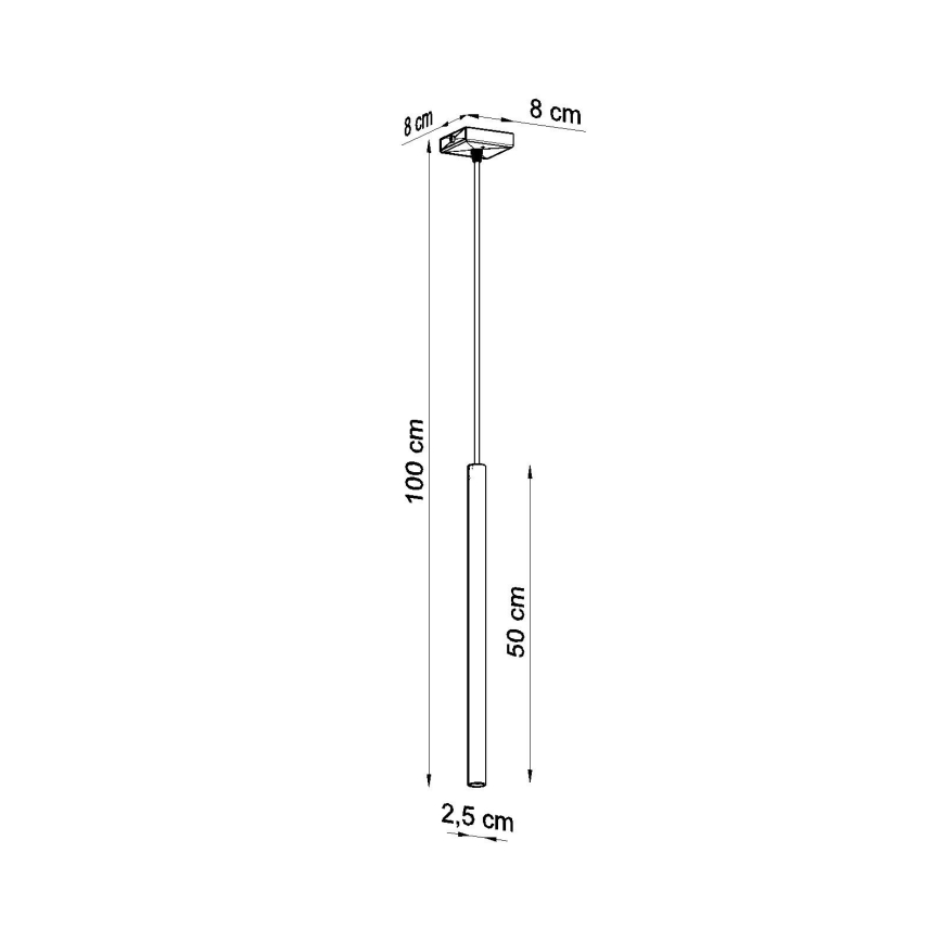 Lampada a sospensione su cavo PASTELO 1xG9/8W/230V marrone