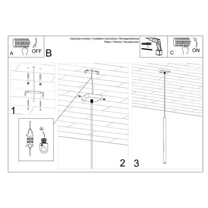Lampada a sospensione su cavo PASTELO 1xG9/8W/230V blu