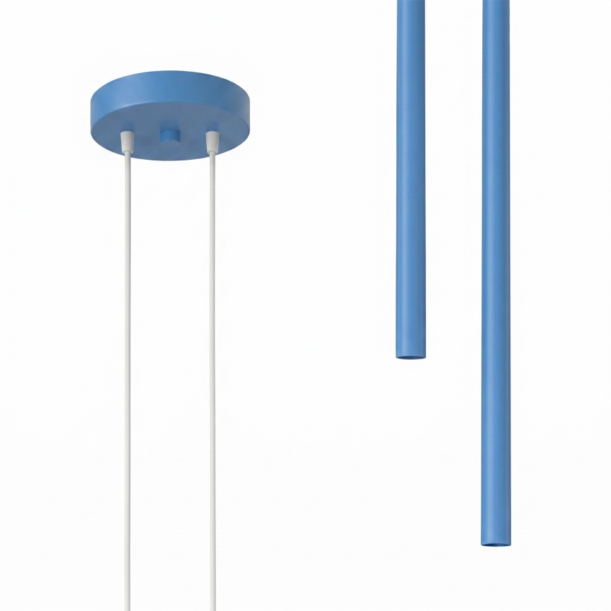 Lampadario a sospensione con cavo PASTELO 2xG9/8W/230V blu