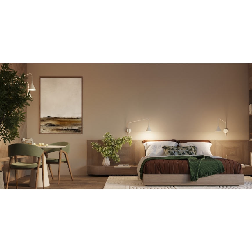 Lampada da parete NOX 2xE14/10W/230V crema