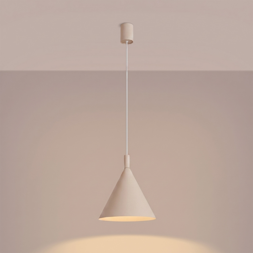 Lampadario sospeso con cavo NOX 1xE27/15W/230V, colore crema