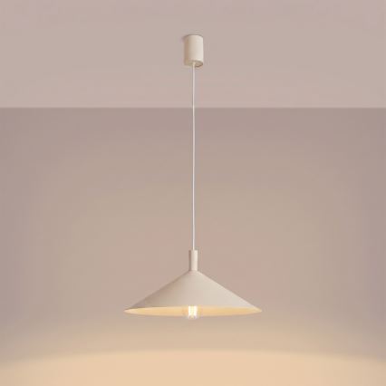 Lampadario a sospensione con cavo NOX 1xE27/15W/230V crema