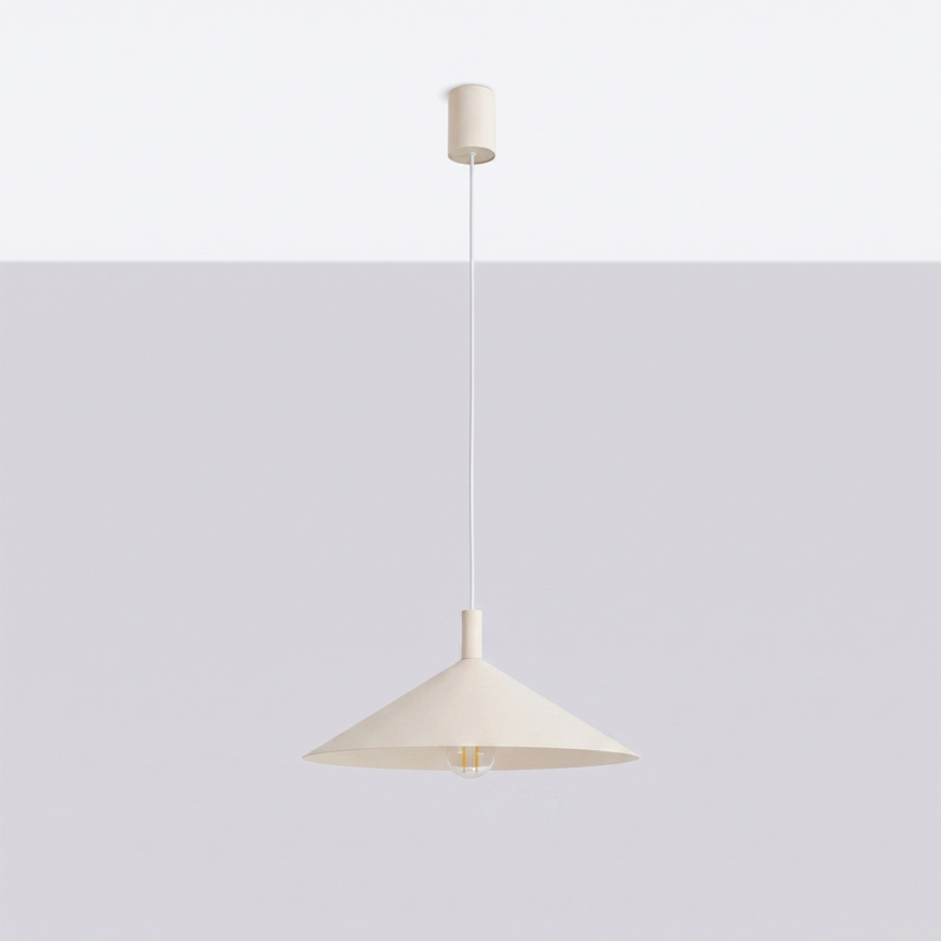 Lampadario a sospensione con cavo NOX 1xE27/15W/230V crema
