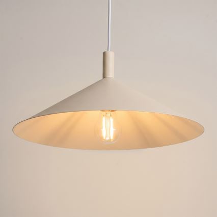 Lampadario a sospensione con cavo NOX 1xE27/15W/230V crema