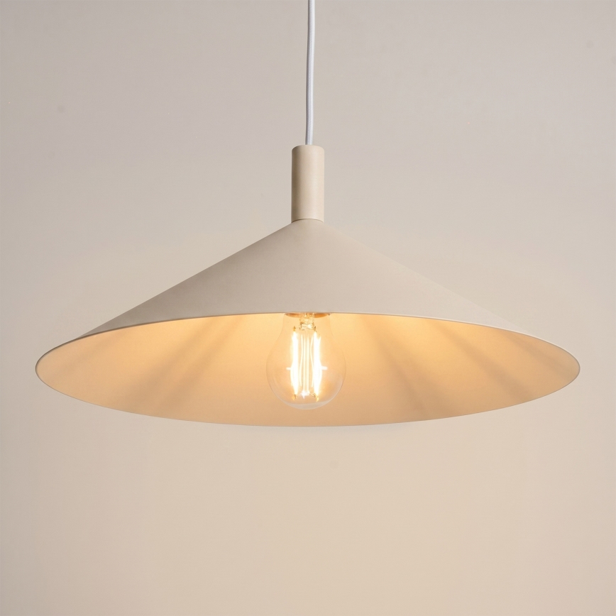 Lampadario a sospensione con cavo NOX 1xE27/15W/230V crema