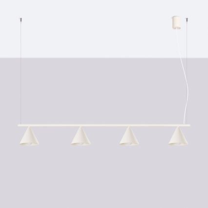 Lampadario a cavo NOX 4xE14/10W/230V crema