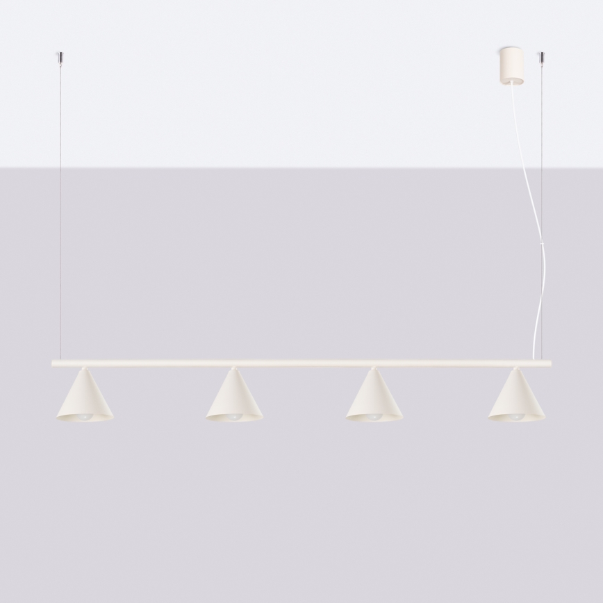 Lampadario a cavo NOX 4xE14/10W/230V crema