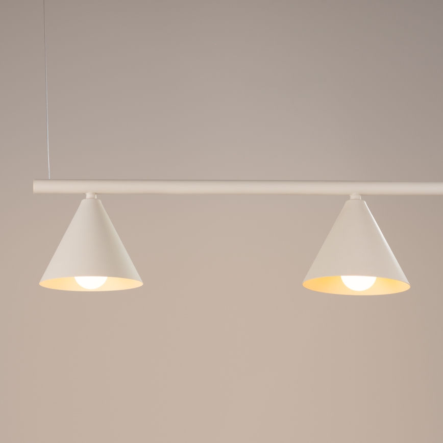 Lampadario a cavo NOX 4xE14/10W/230V crema