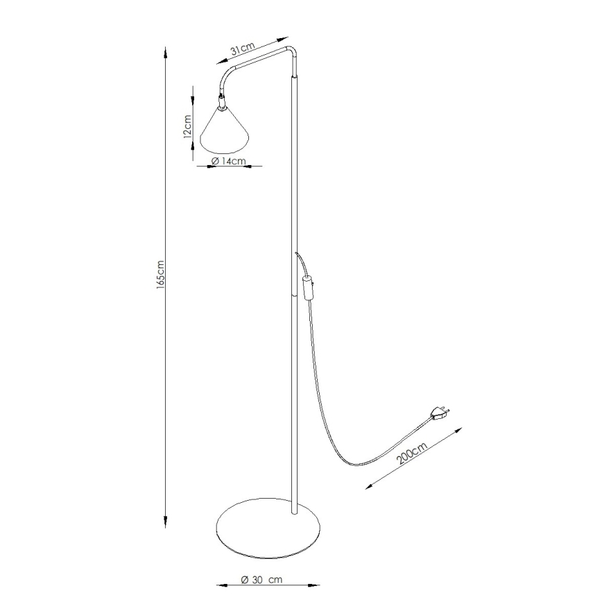 Lampada da terra NOX 1xE14/10W/230V colore crema