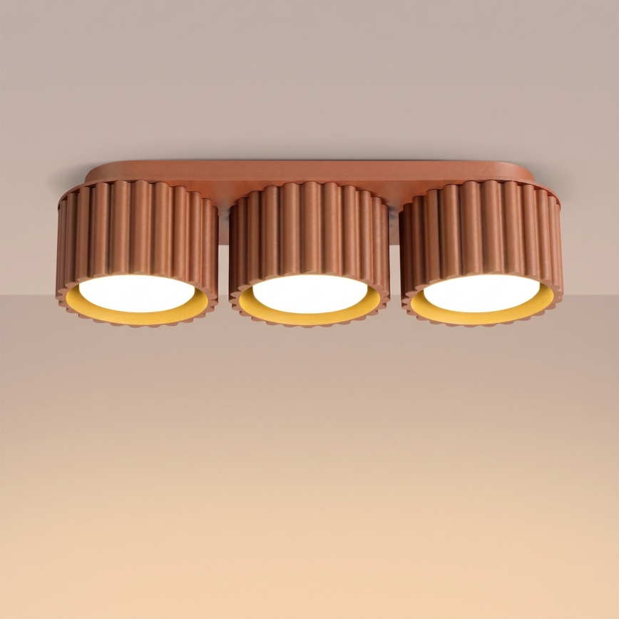 Faretto AURA 3xGX53/10W/230V arancione