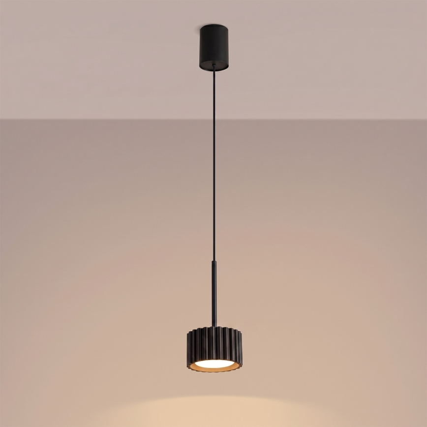 Lampadario a sospensione AURA 1xGX53/10W/230V nero