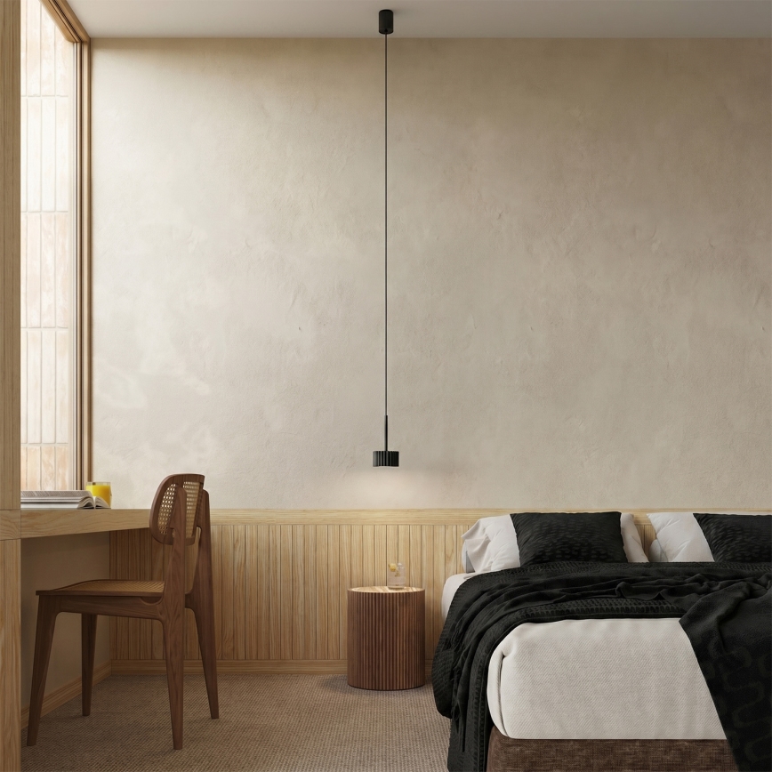 Lampadario a sospensione AURA 1xGX53/10W/230V nero