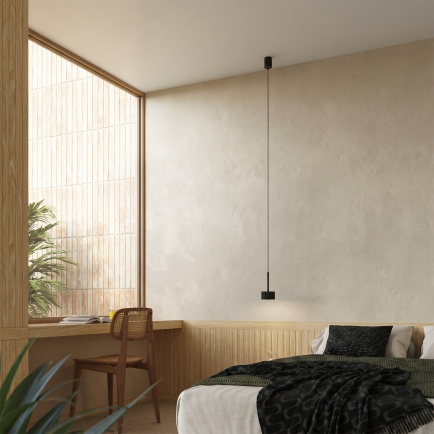 Lampadario a sospensione AURA 1xGX53/10W/230V nero