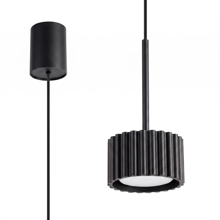 Lampadario a sospensione AURA 1xGX53/10W/230V nero