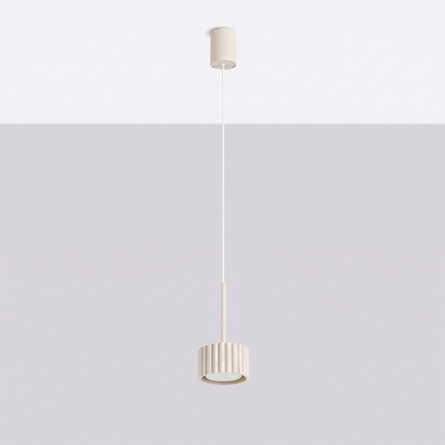Lampada a sospensione su cavo AURA 1xGX53/10W/230V crema