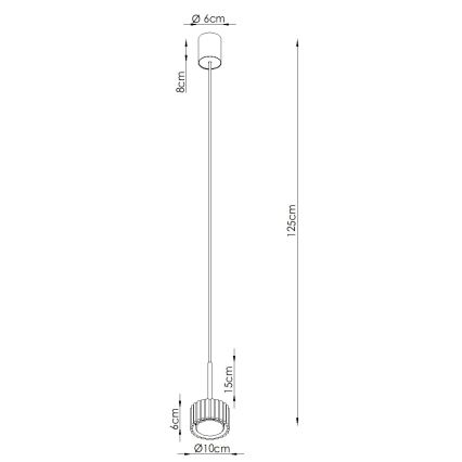 Lampada a sospensione con cavo AURA 1xGX53/10W/230V verde