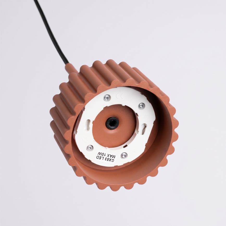 Lampada a sospensione con cavo AURA 1xGX53/10W/230V rossa