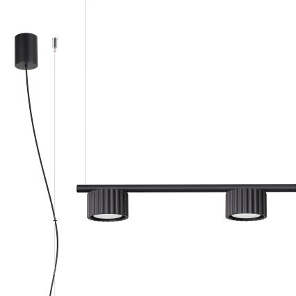 Lampadario a sospensione AURA 4xGX53/10W/230V nero