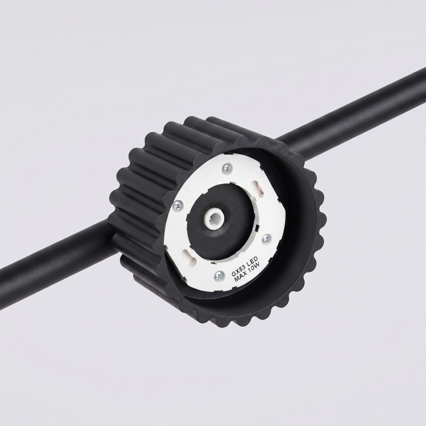 Lampadario a sospensione AURA 4xGX53/10W/230V nero
