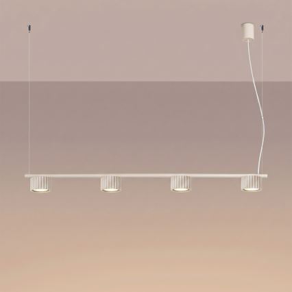 Lampadario a sospensione con cavo AURA 4xGX53/10W/230V crema