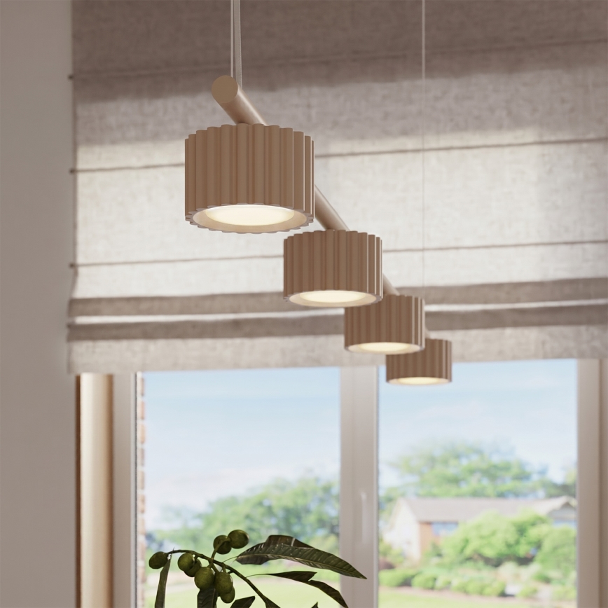 Lampadario a sospensione con cavo AURA 4xGX53/10W/230V crema