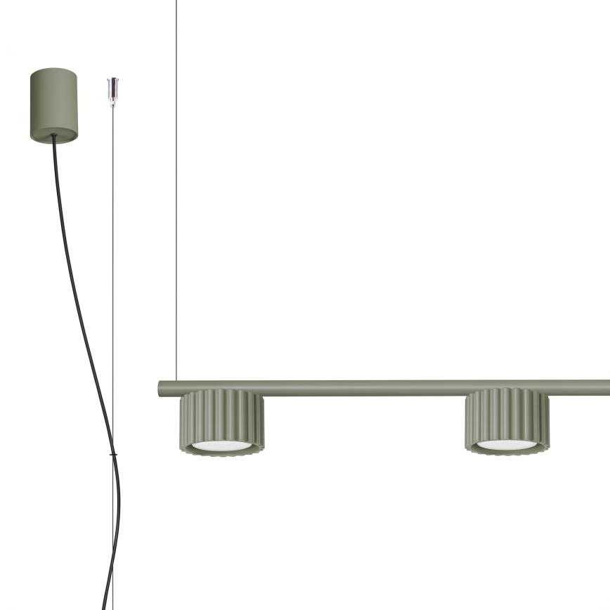 Lampadario a sospensione con cavo AURA 4xGX53/10W/230V verde