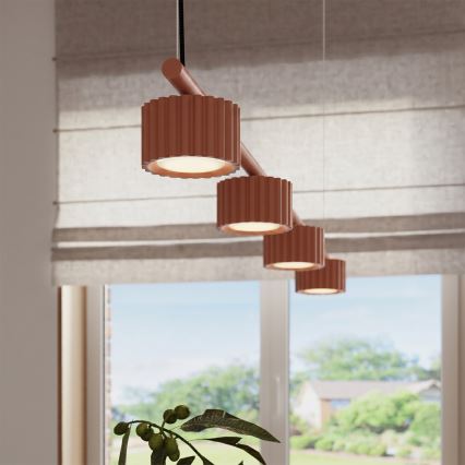 Lampada a sospensione con cavo AURA 4xGX53/10W/230V rossa