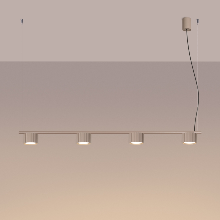 Lampadario a cavo AURA 4xGX53/10W/230V taupe