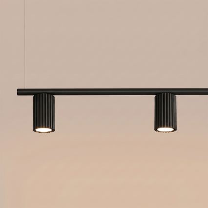 Lampada a sospensione su cavo KARBON 4xGU10/10W/230V nero