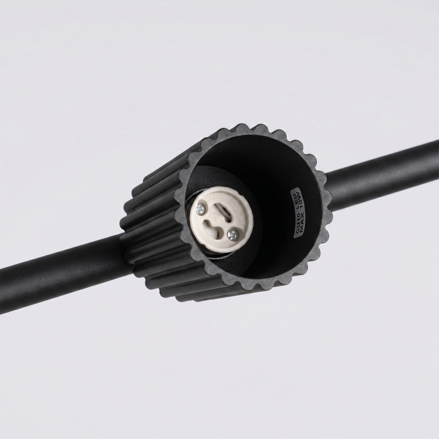 Lampada a sospensione su cavo KARBON 4xGU10/10W/230V nero